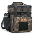 HSHRISH Large Insulated Lunch Bag for Man, Double Layer Large Cooler Bag for Men Adults Waterproof Leakproof Durable Lunch Bag for Work Picnic Camping Day Trips 22L, Black Camouflage